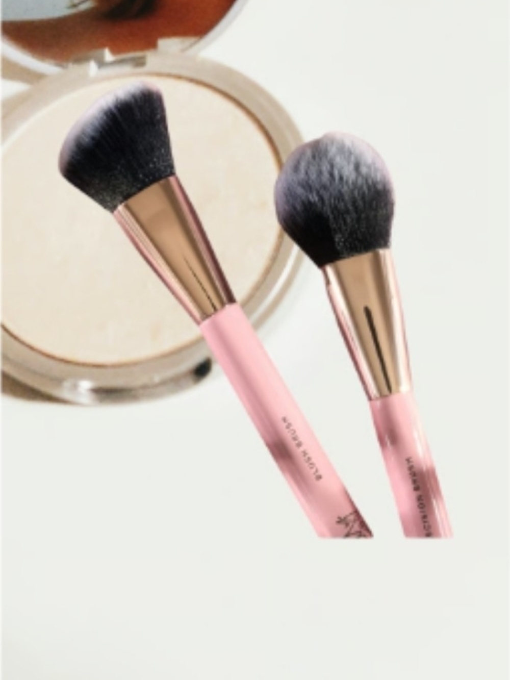 Mally Beauty Face Brush Duo - Full Face Precision & Blush Brush Set-NWT